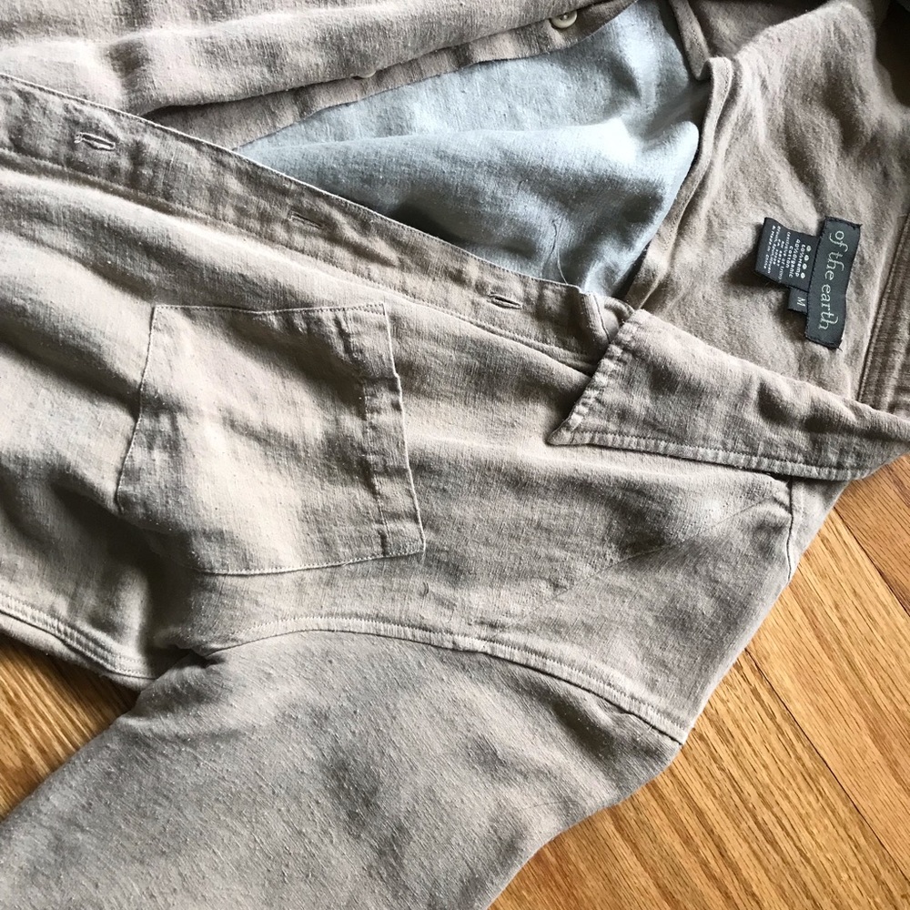 hemp/ cotton button down